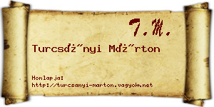 Turcsányi Márton névjegykártya