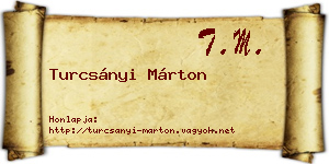 Turcsányi Márton névjegykártya